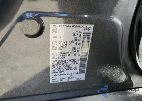 2015 Nissan Rogue S z USA, uszkodzony, nr VIN 5N1AT2MV7FC771278